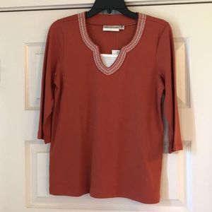 Rebecca Malone 3/4 sleeve boho layered look stitch